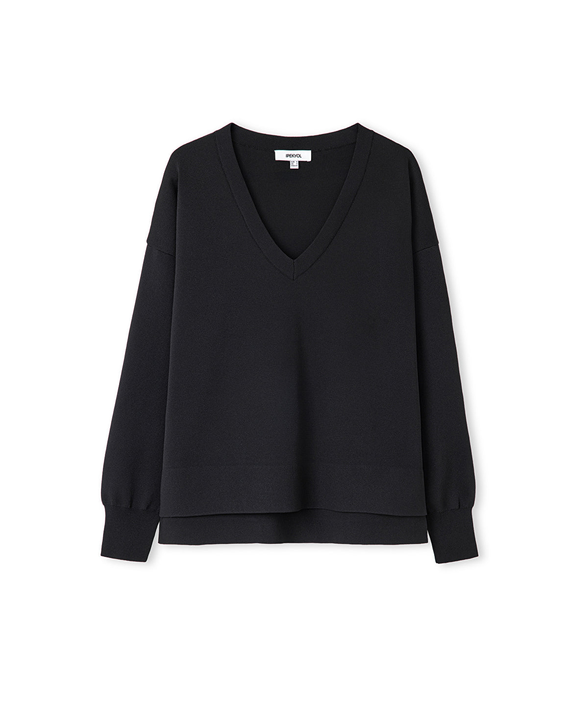 Zoomed V-Neck Basic Knit Sweater