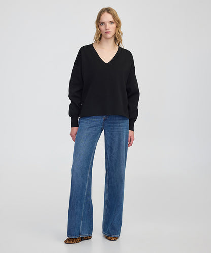 V-Neck Basic Knit Sweater