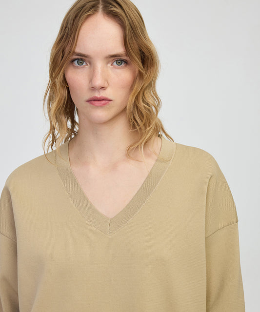 V-Neck Basic Knit Sweater