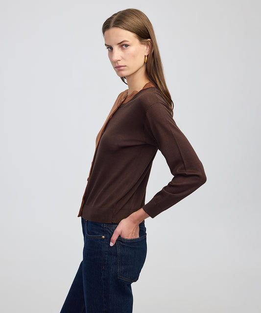 Layered Knit Cardigan