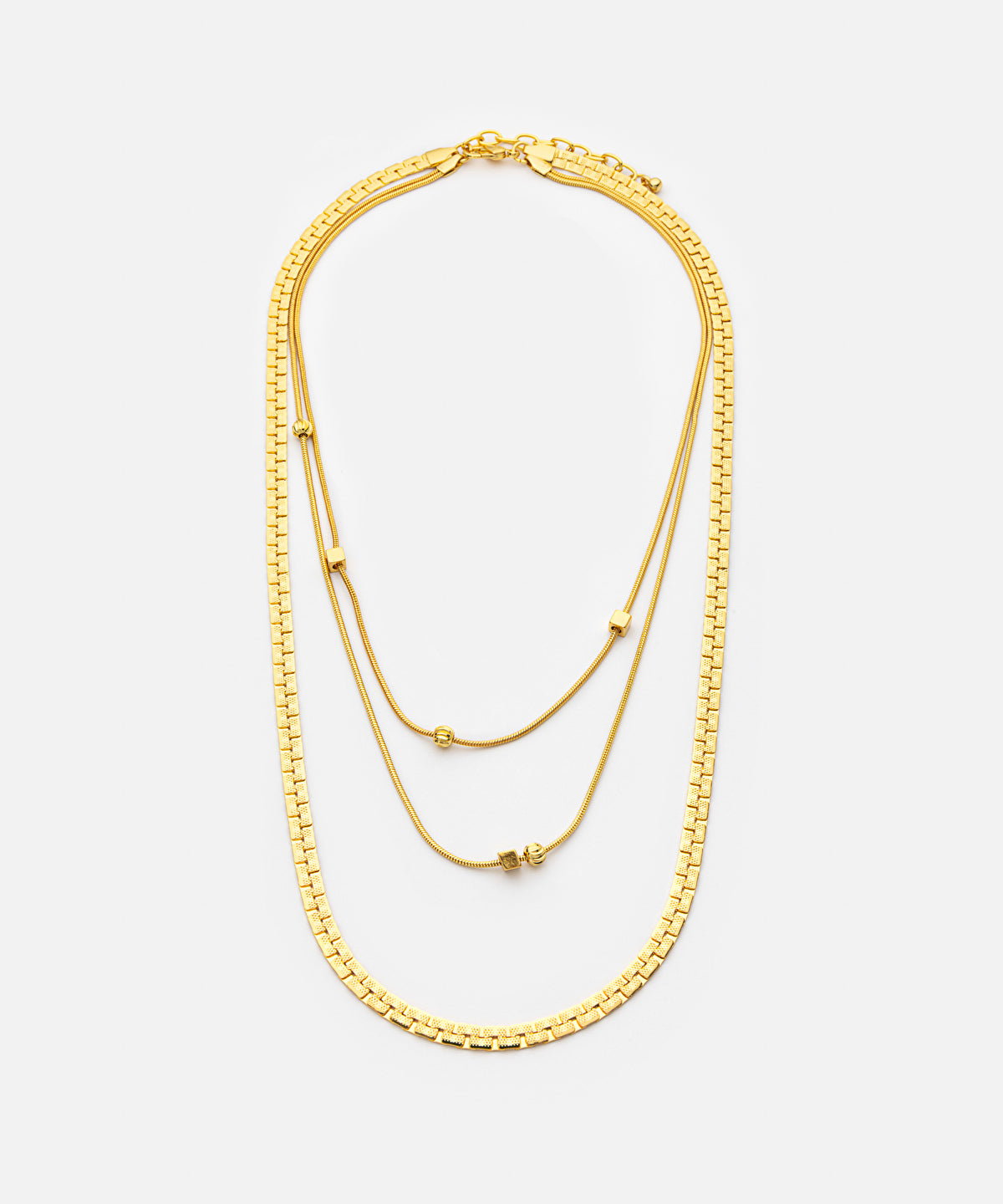 Zoomed Layered Stainless Steel Necklace