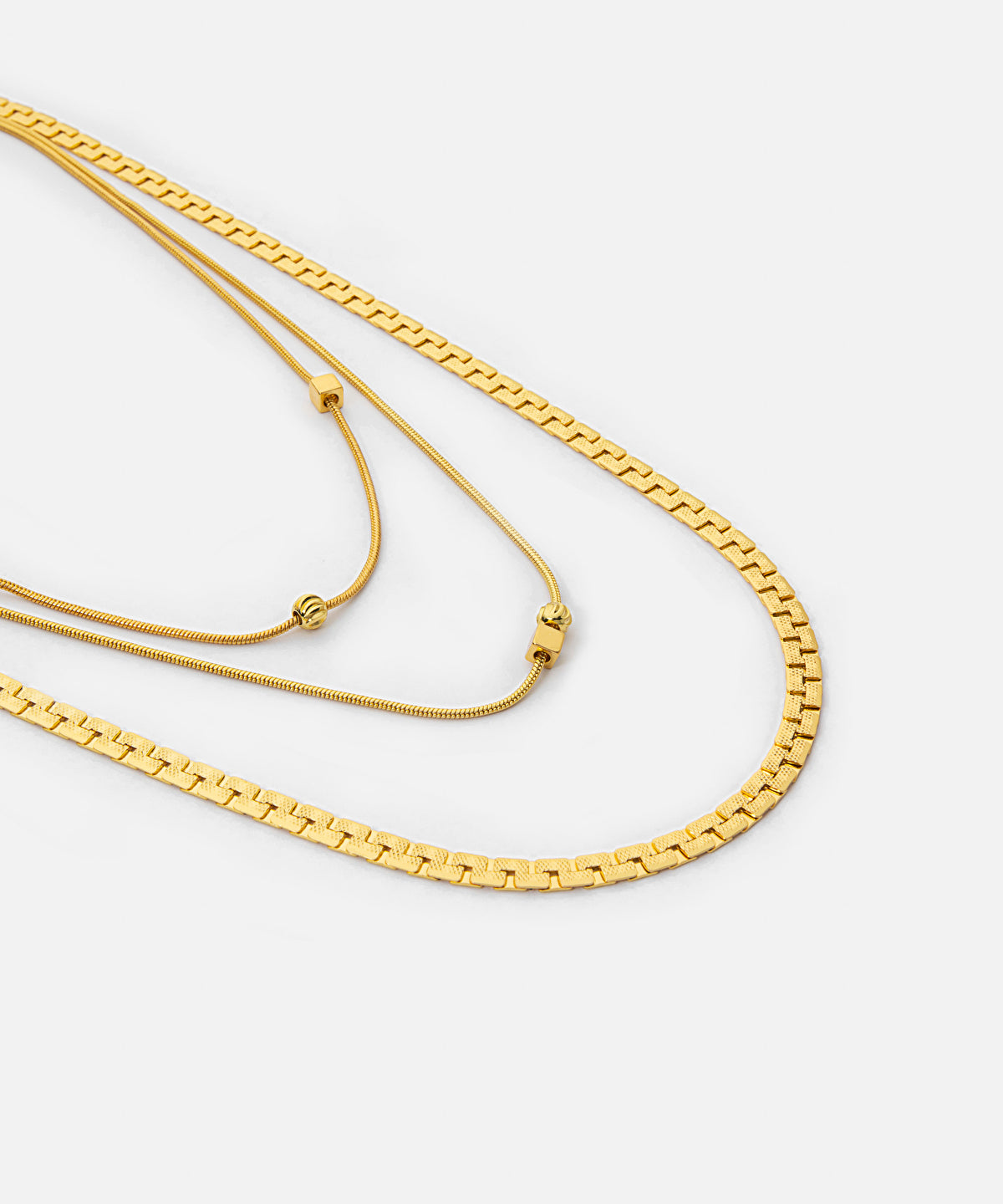 Zoomed Layered Stainless Steel Necklace