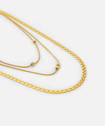Layered Stainless Steel Necklace