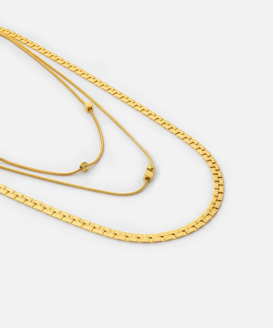 Layered Stainless Steel Necklace