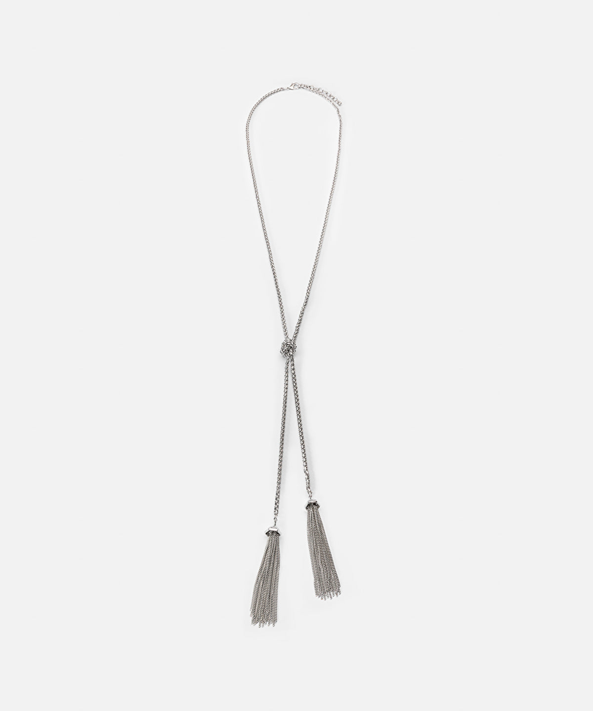 Zoomed Knot Long Chain Necklace