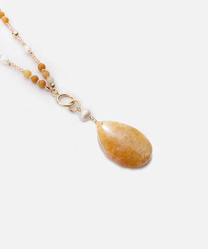 Mixed Bead Long Necklace