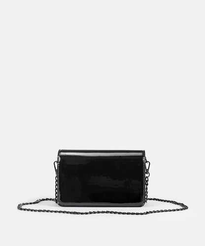 Shiny Bag with Monogram Buckle