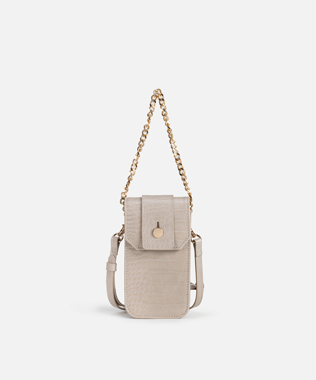 Croc-Effect Double Handle Bag