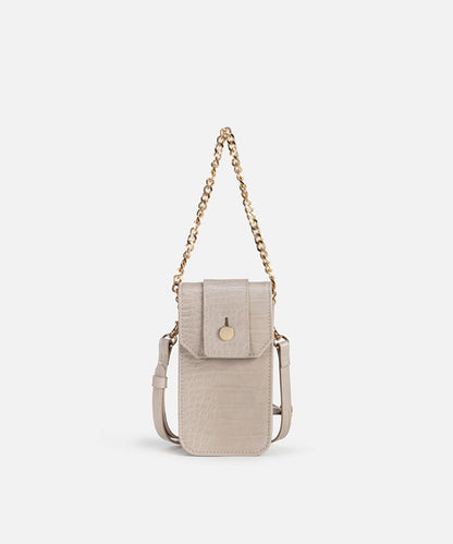 Croc-Effect Double Handle Bag