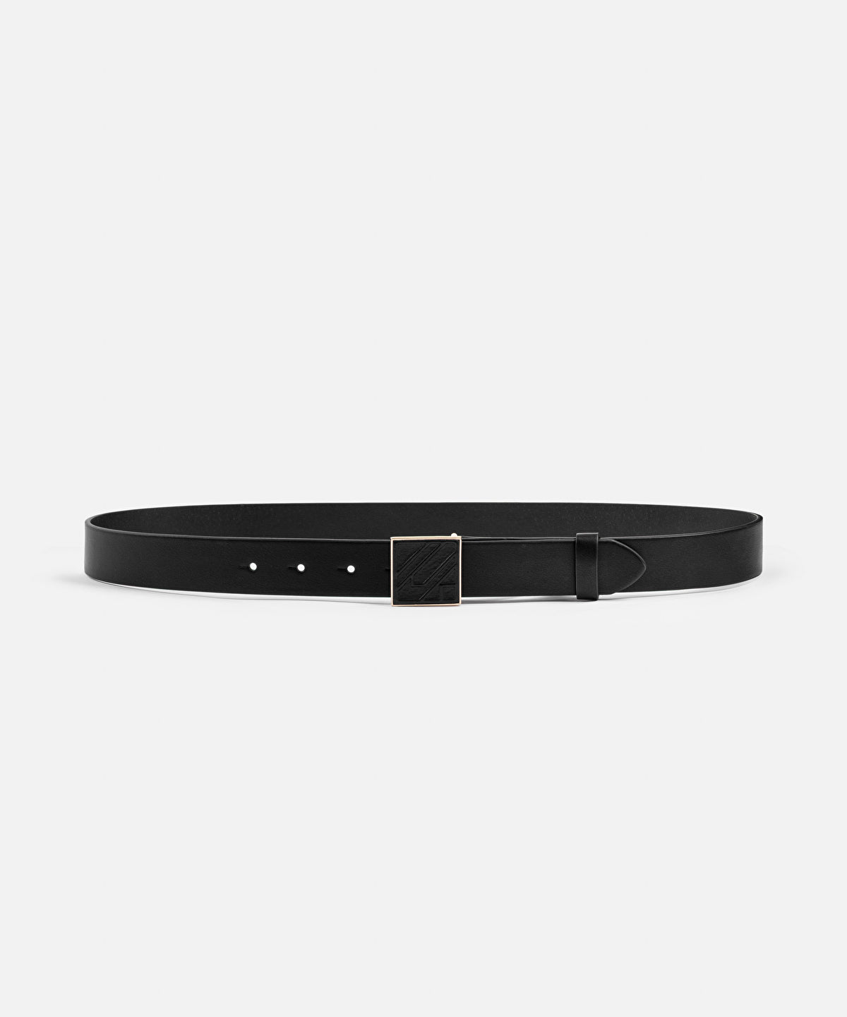 Zoomed Monogram Buckle Leather-Effect Belt
