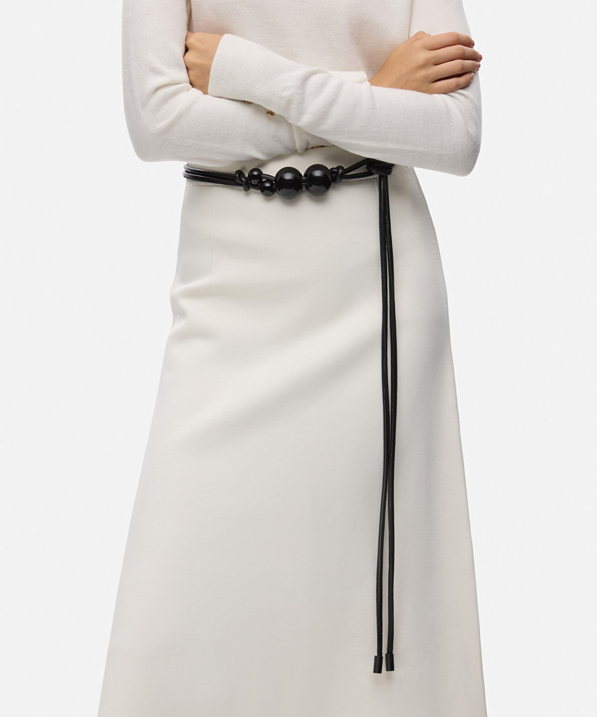 Zoomed Beaded Rope Belt