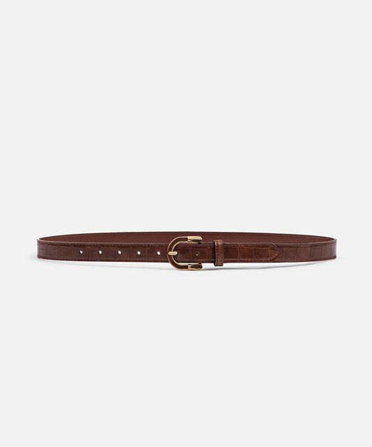 Textured Leather-Effect Belt