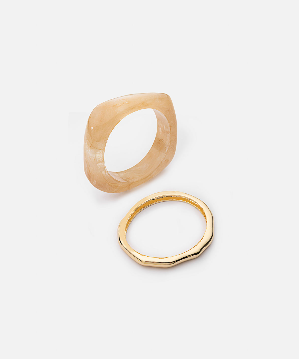 Zoomed Pack of Two Rigid and Resin Bracelets