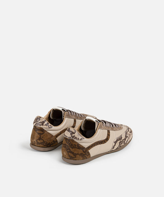 Snake-Detail Sneakers