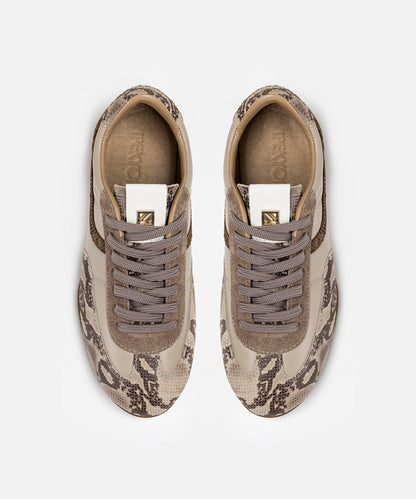 Snake-Detail Sneakers