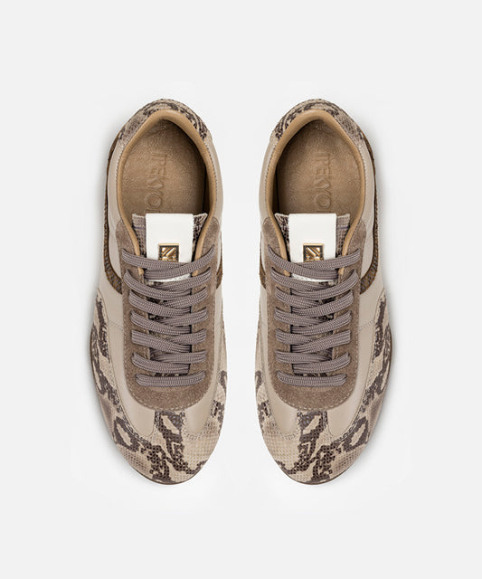Snake-Detail Sneakers