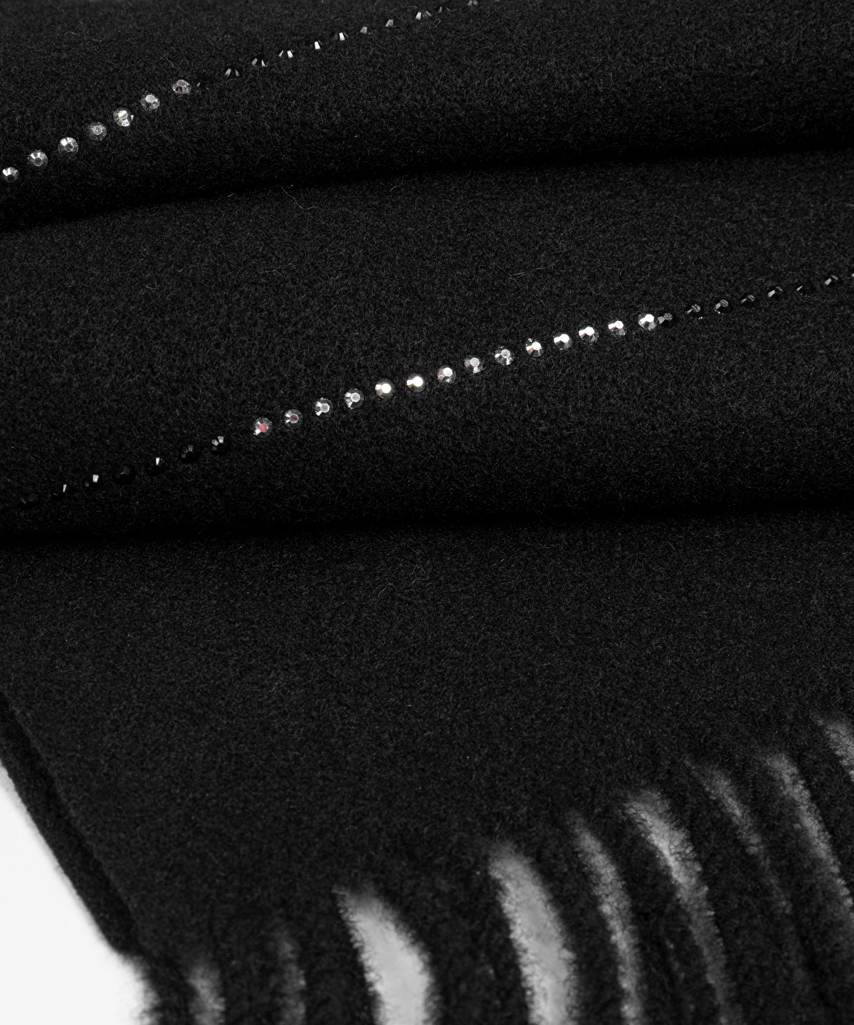 Rhinestone Embelllished Fringed shawl
