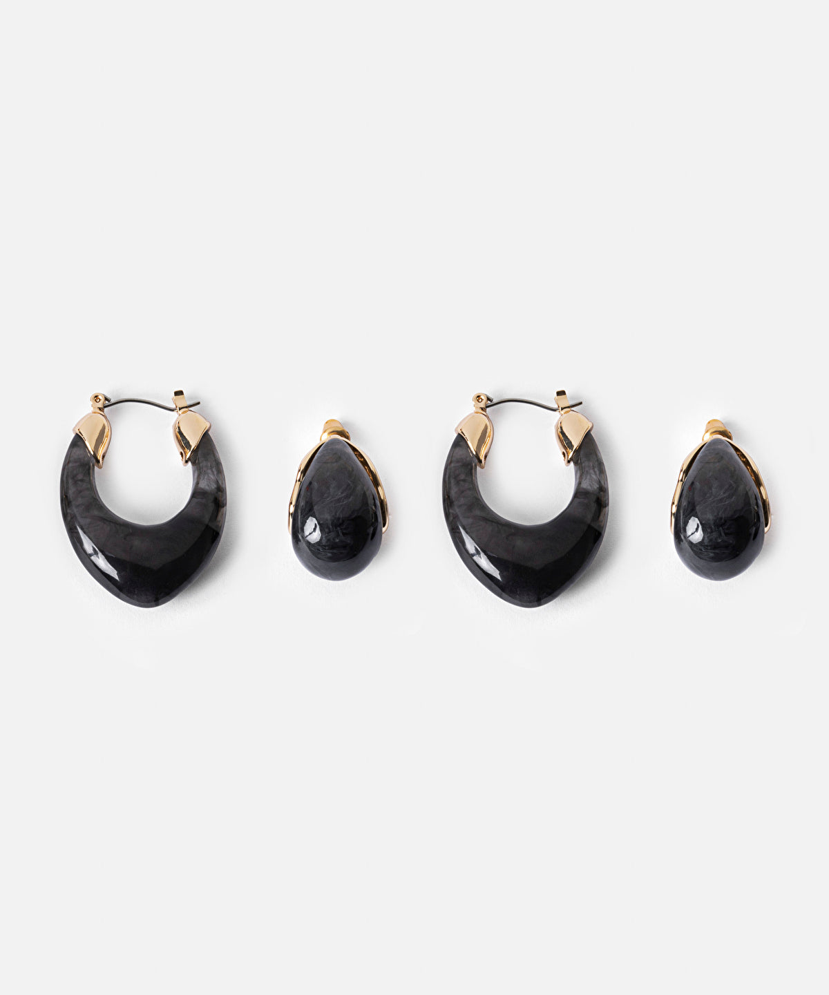 Zoomed Resin Earrings Set 