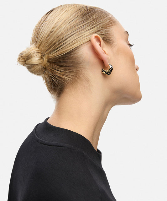 Pack of Two Earrings with Contrasting Resin