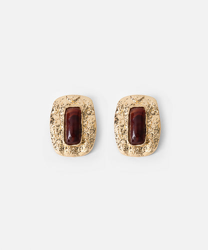 Textured Contrast Earrings