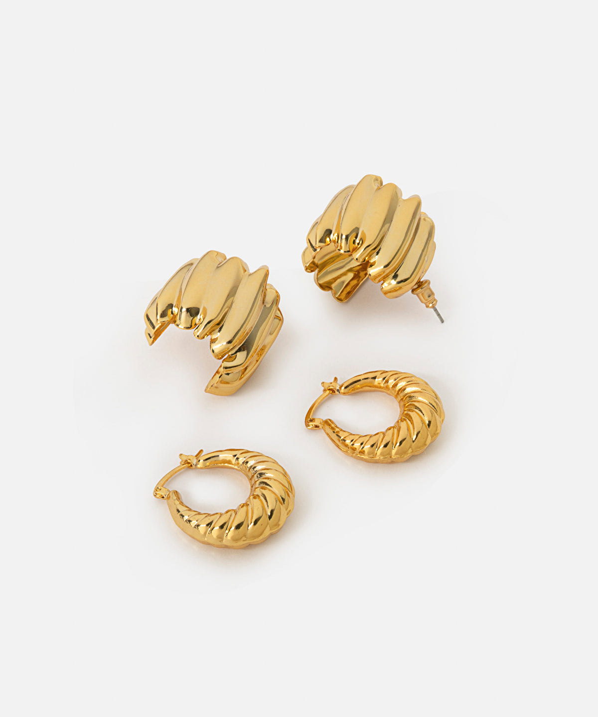 Textured Earrings Set