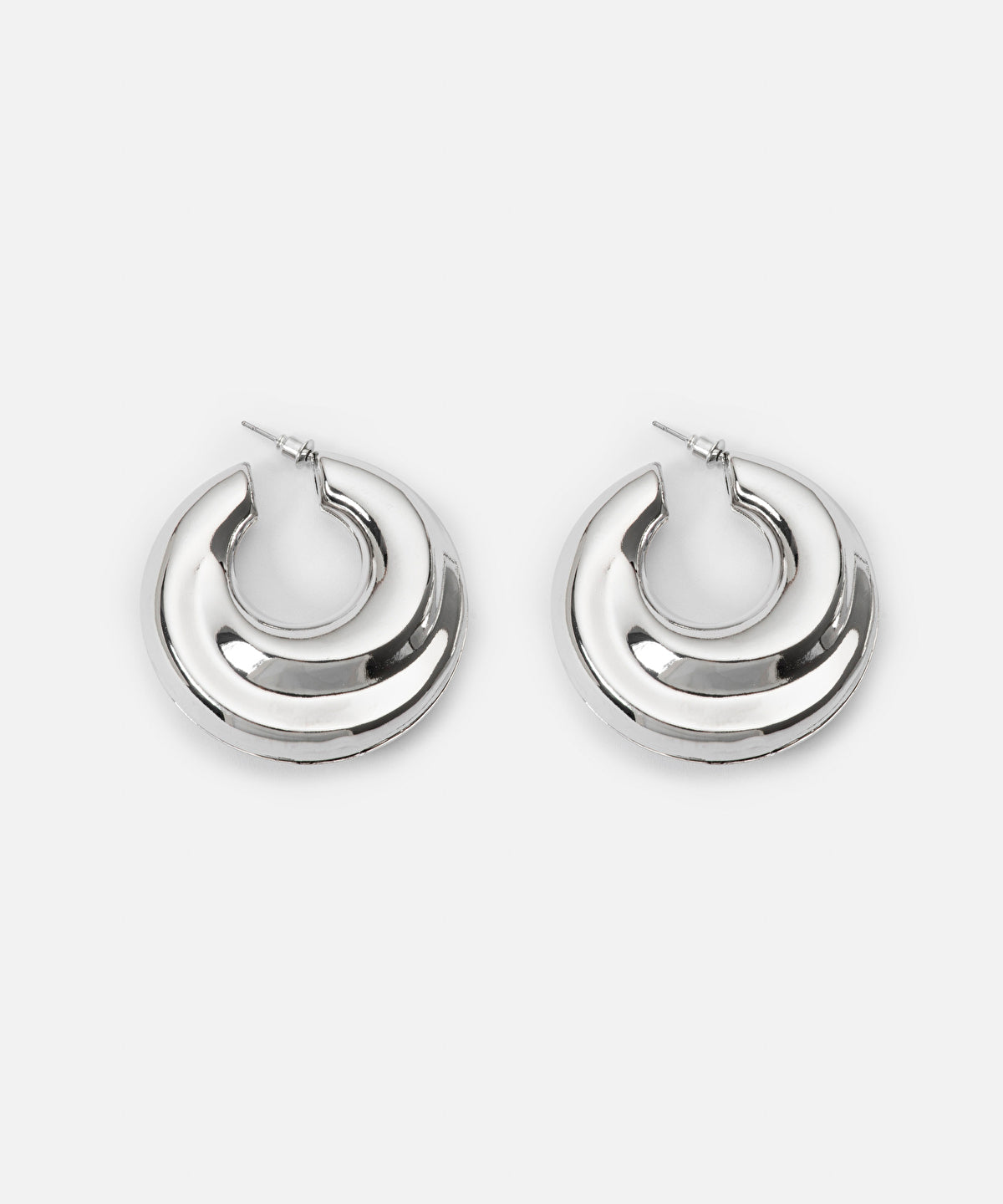 Zoomed Textured Maxi Hoop Earrings