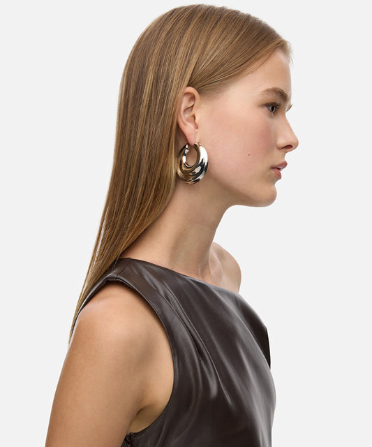 Textured Maxi Hoop Earrings