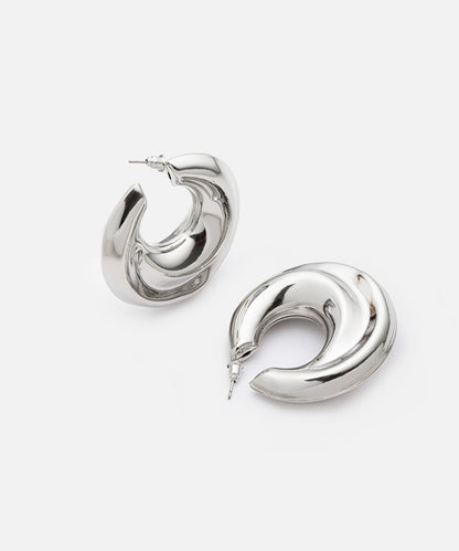 Textured Maxi Hoop Earrings