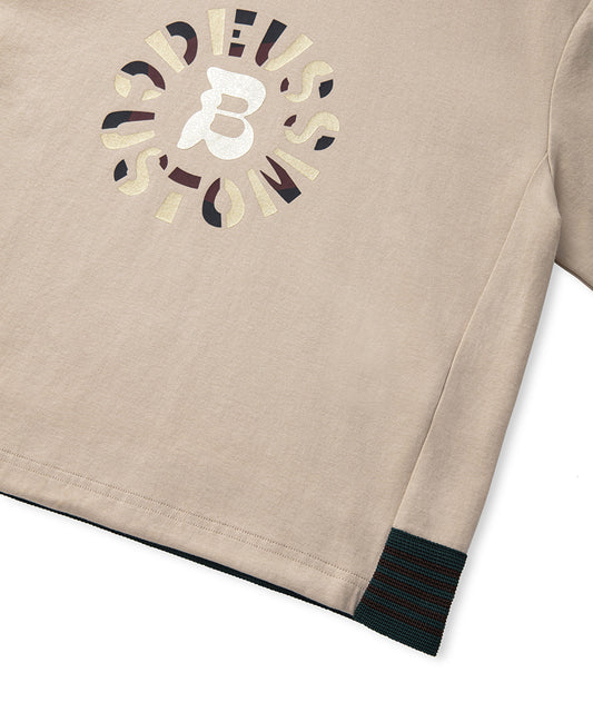 Mixed T-Shirt with Slogan Print