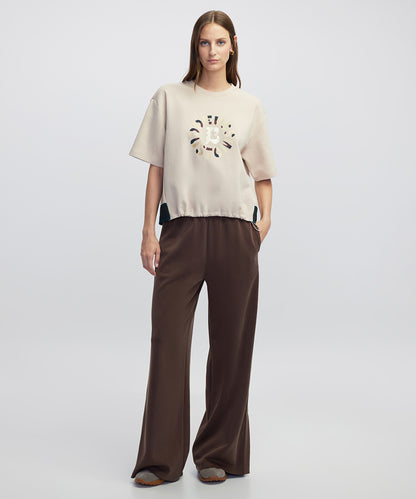 Mixed T-Shirt with Slogan Print