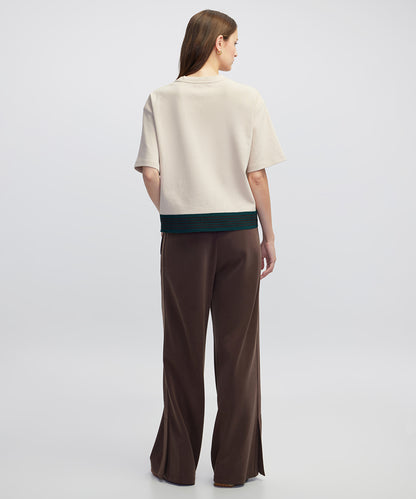 Mixed T-Shirt with Slogan Print