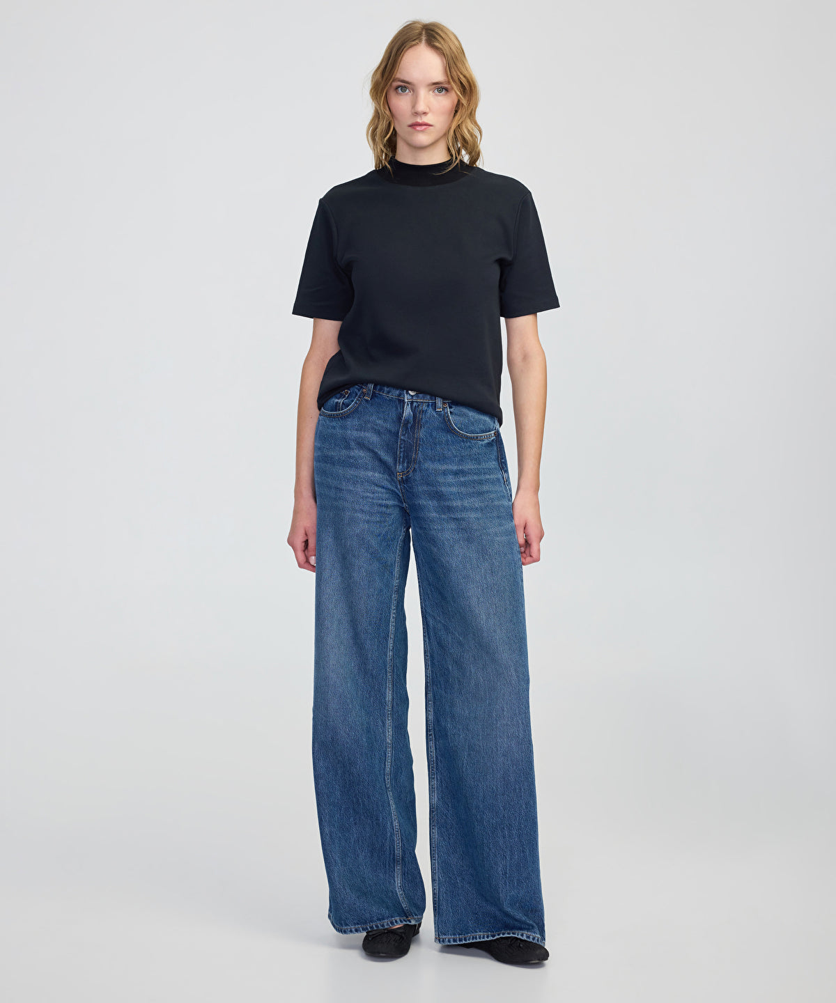 Ribbed Neck T-Shirt