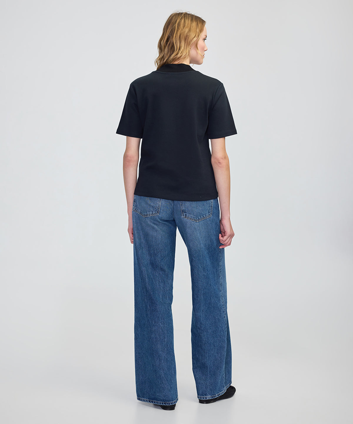Ribbed Neck T-Shirt