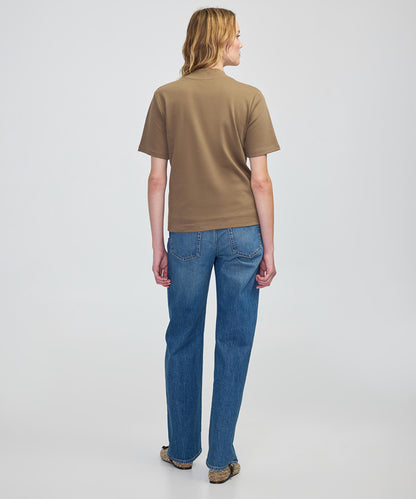 Ribbed Neck T-Shirt