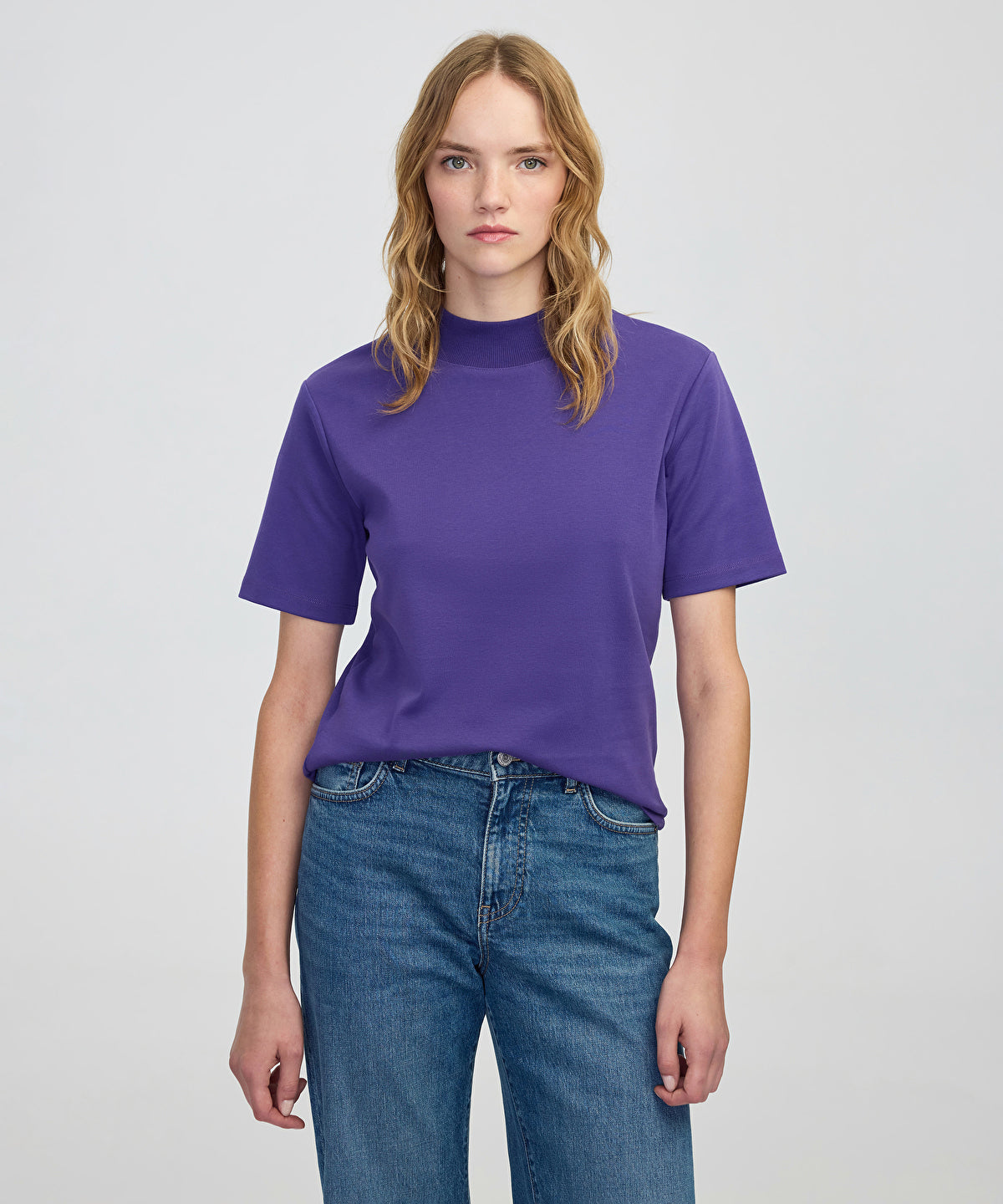 Ribbed Neck T-Shirt