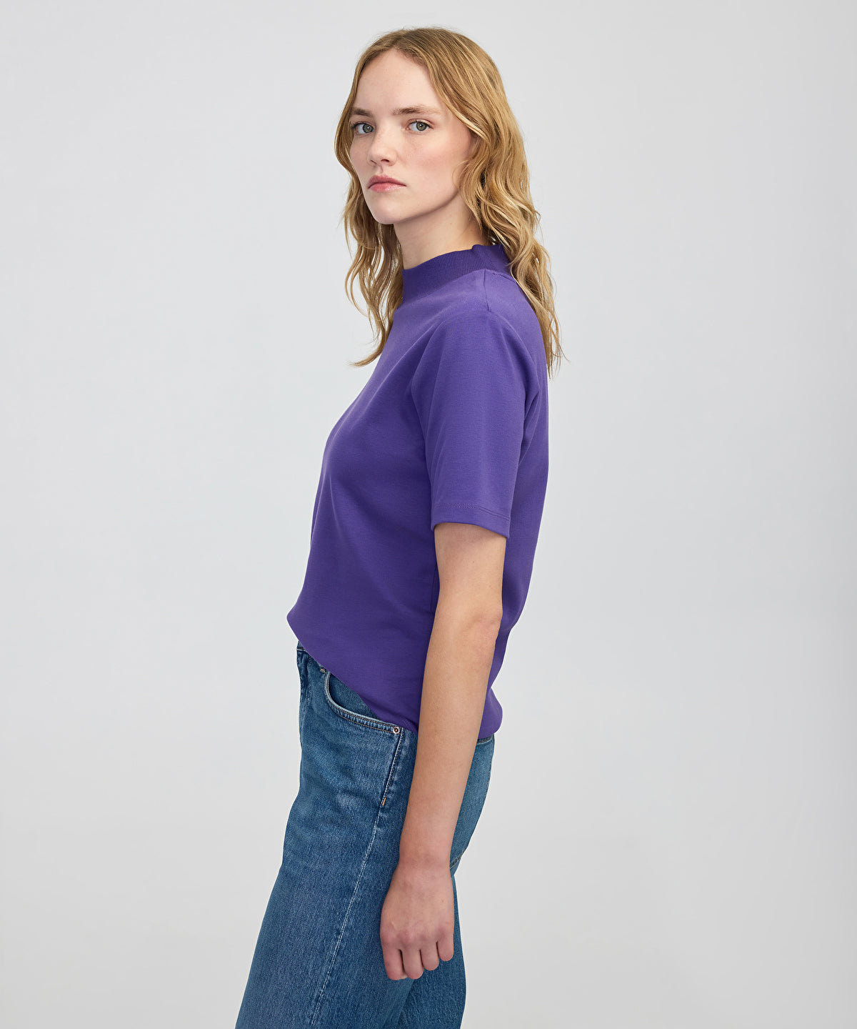 Ribbed Neck T-Shirt