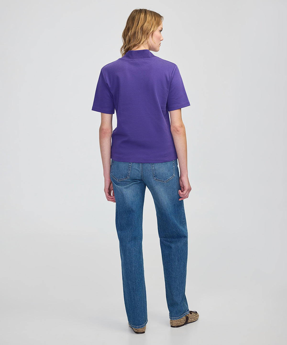 Ribbed Neck T-Shirt