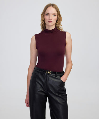 High-Neck Basic T-Shirt