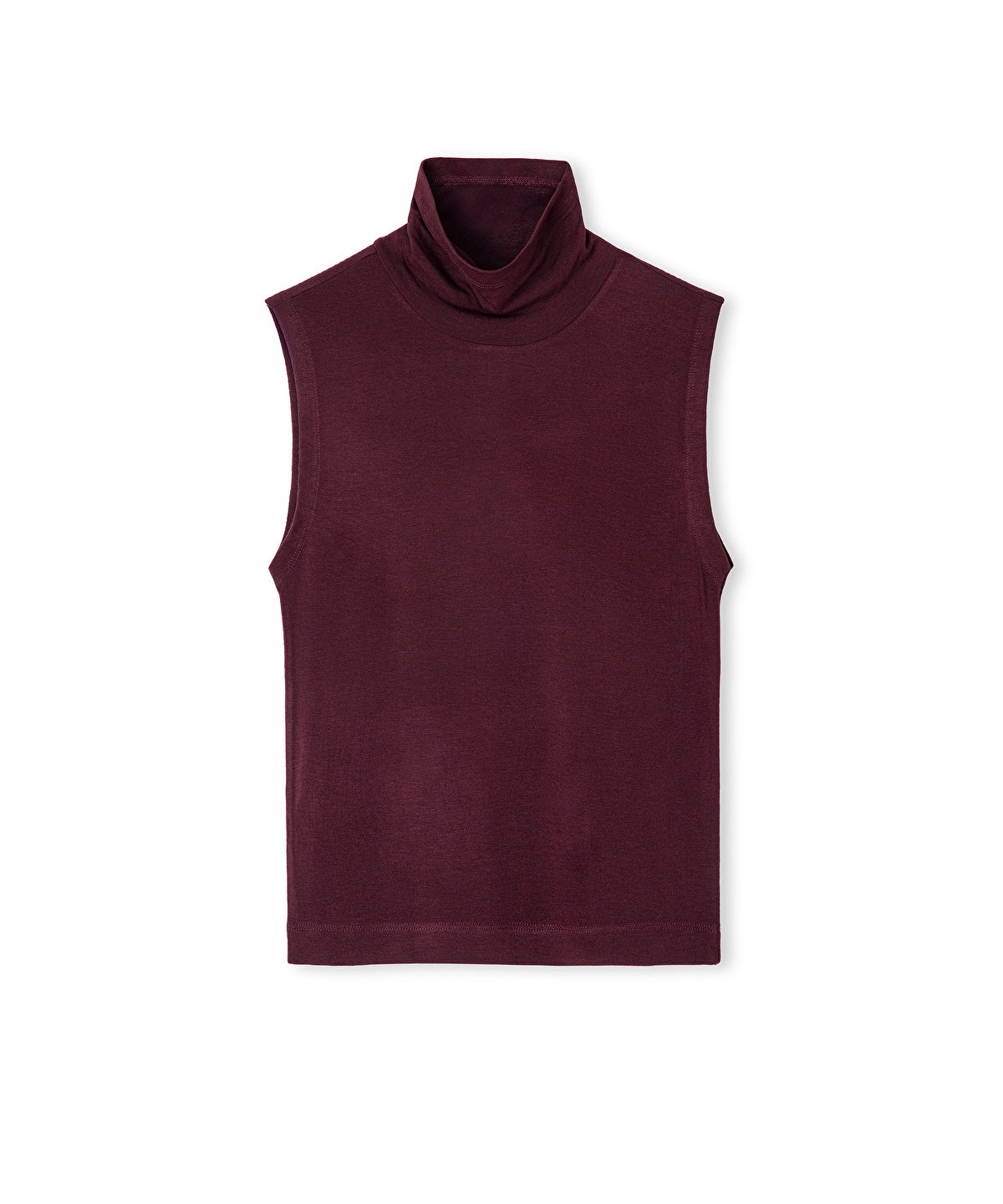 Zoomed High-Neck Basic T-Shirt