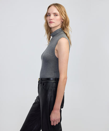 High-Neck Basic T-Shirt