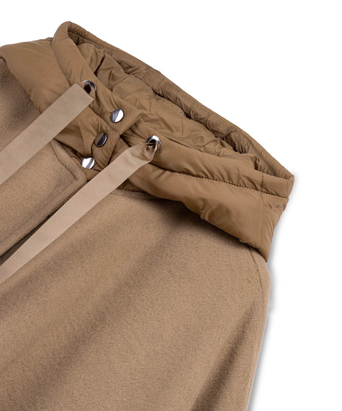 Mixed Media Hooded Poncho