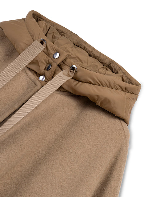 Mixed Media Hooded Poncho