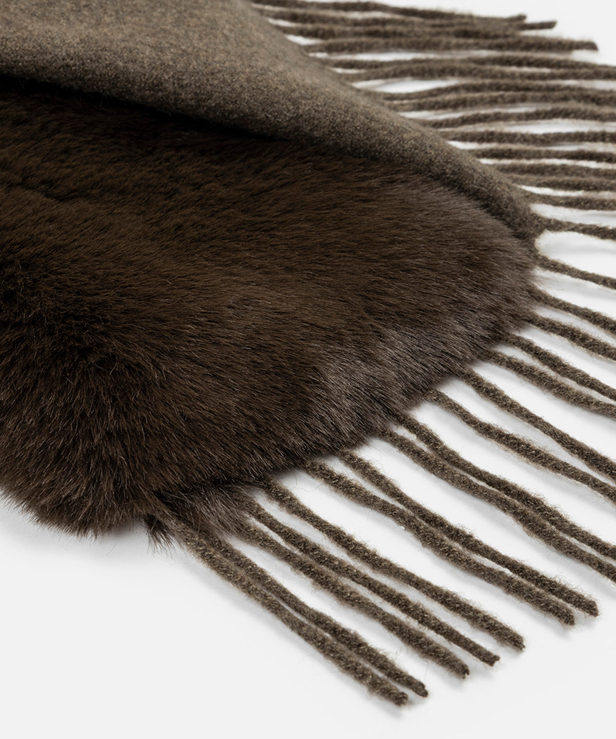 Zoomed Faux Fur Fringed Poncho