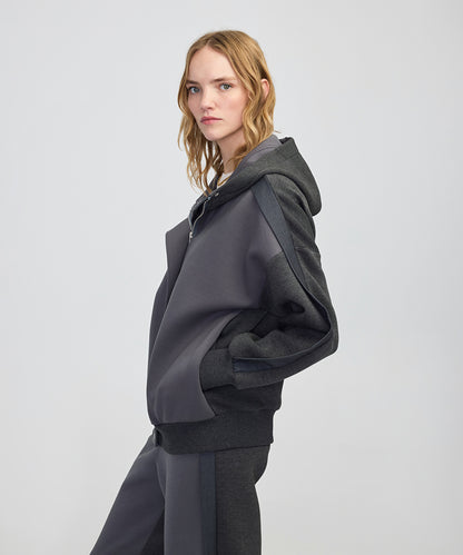 Color-Block Mixed Sweatshirt