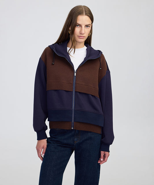 Mixed Hooded Sweatshirt