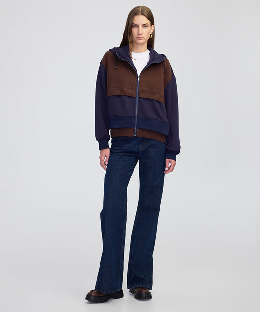 Mixed Hooded Sweatshirt