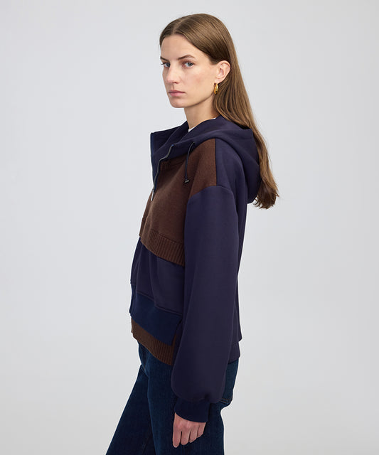 Mixed Hooded Sweatshirt