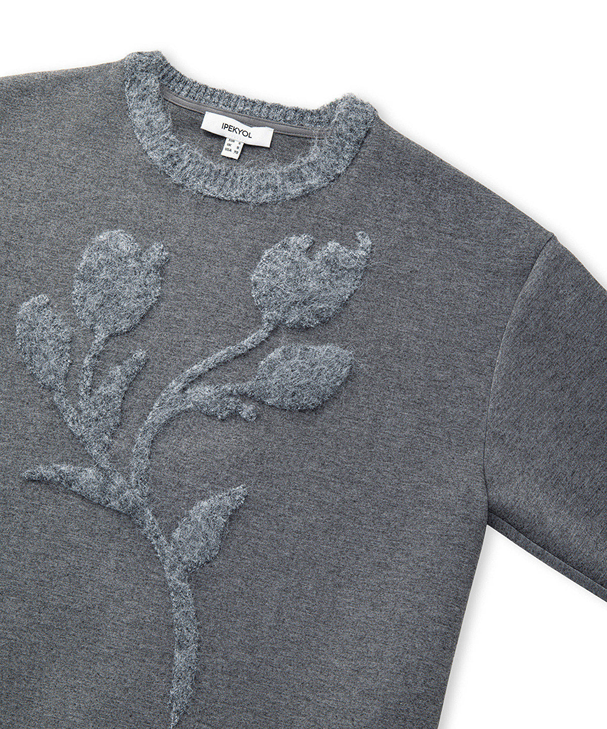 3D Floral Embellished Sweatshirt