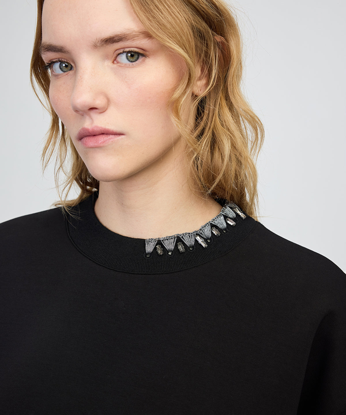 Zoomed Rhinestone Sweatshirt 