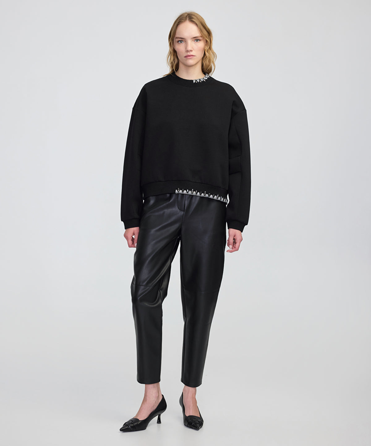 Zoomed Rhinestone Sweatshirt 